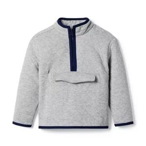 Janie and Jack Gray Half-Zip Sweatshirt boys 5